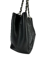 Chanel Black Caviar Leather Grand Shopping Tote
